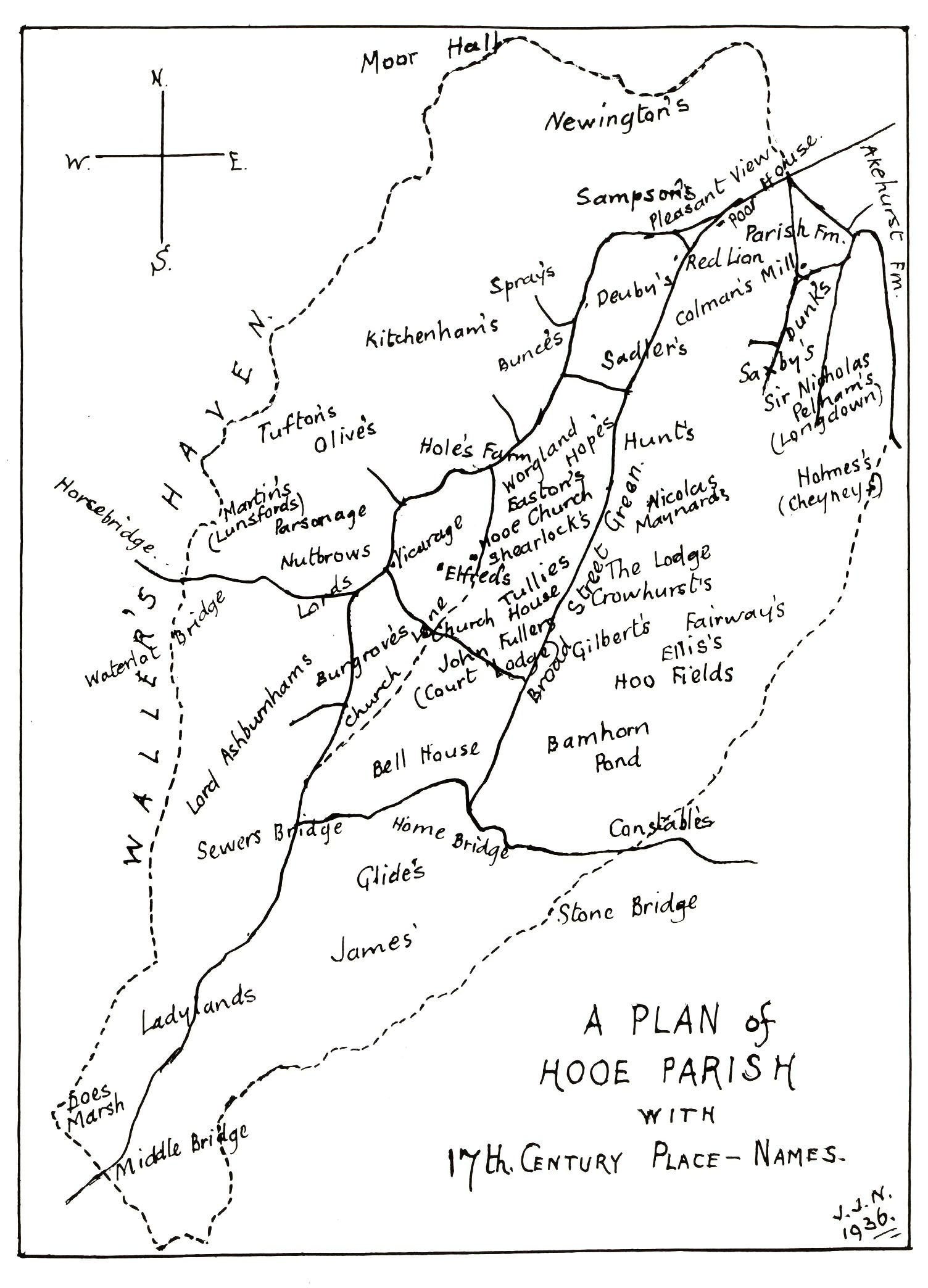 Map of Hooe