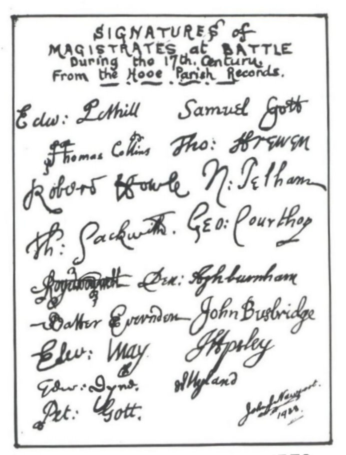 Signatures of Magistrates