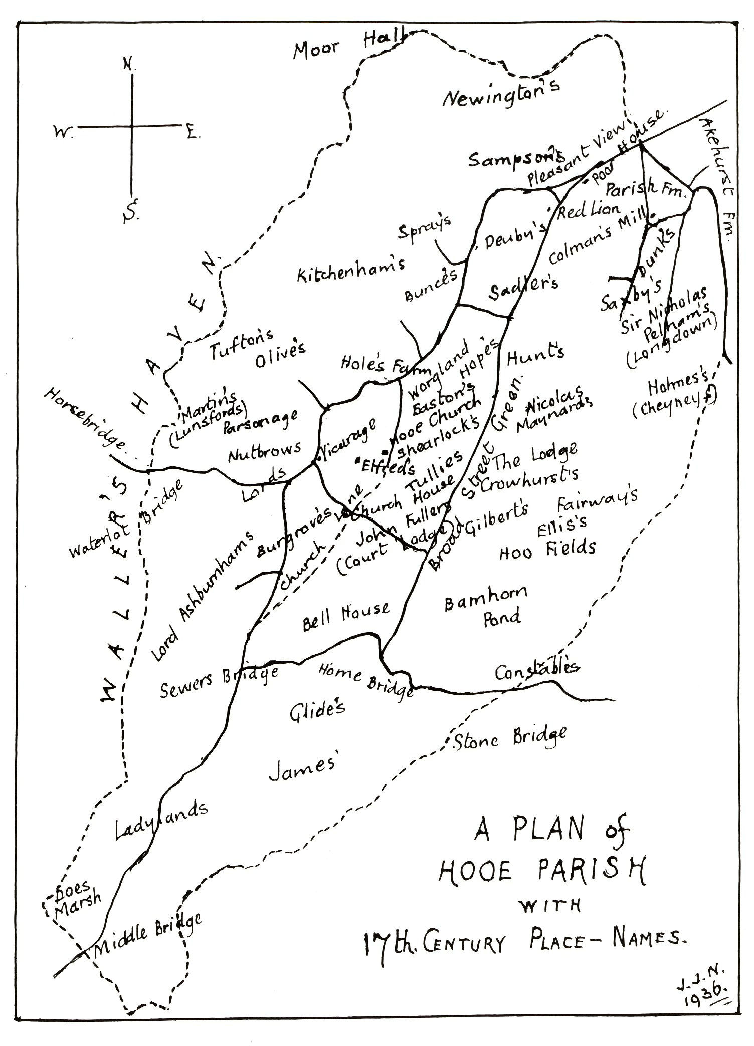 Hooe Map